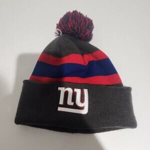 New York Giants NFL Team Apparel Pom Pom Knit Beanie Unisex Winter Hat Cap, OSFA